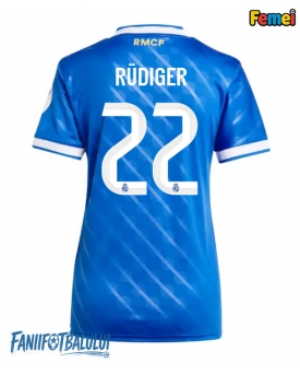 Real Madrid Antonio Rudiger #22 Tricou Fotbal Replică 2025-26 Femei Treilea